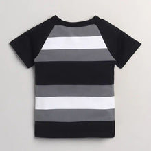 Load image into Gallery viewer, CrayonFlakes Soft and comfortable Striped Printed Tshirt