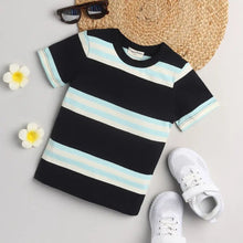 Load image into Gallery viewer, CrayonFlakes Soft and comfortable Striped Printed Tshirt