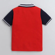 Load image into Gallery viewer, CrayonFlakes Soft and comfortable Solid Polo Collar Tshirt - Red