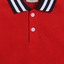 Load image into Gallery viewer, CrayonFlakes Soft and comfortable Solid Polo Collar Tshirt - Red