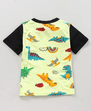 Load image into Gallery viewer, CrayonFlakes Soft and comfortable Dinosaur Printed Tshirt - Green