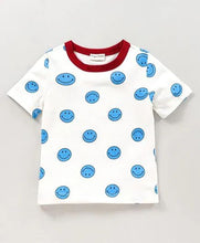 Load image into Gallery viewer, CrayonFlakes Soft and comfortable Smileys Printed Tshirt