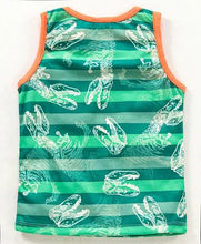 Load image into Gallery viewer, CrayonFlakes Soft and comfortable Dinosaur Striped Tshirt - Green