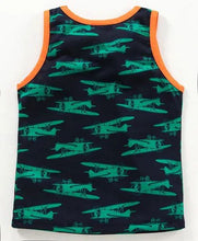 Load image into Gallery viewer, CrayonFlakes Soft and comfortable Flying Plane Printed Tshirt - Navy
