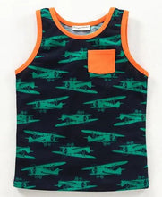 Load image into Gallery viewer, CrayonFlakes Soft and comfortable Flying Plane Printed Tshirt - Navy