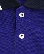 Load image into Gallery viewer, CrayonFlakes Soft and comfortable Solid Polo Collar Tshirt - Royal Blue