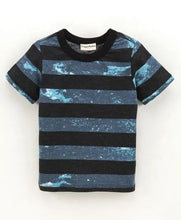 Load image into Gallery viewer, CrayonFlakes Soft and comfortable Striped Tie and Dye Printed Tshirt