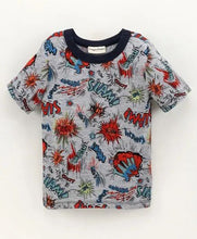Load image into Gallery viewer, CrayonFlakes Soft and comfortable Fire Crackers Printed Tshirt - Grey