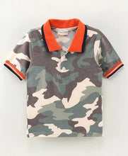 Load image into Gallery viewer, Camouflage Printed Polo T-shirt