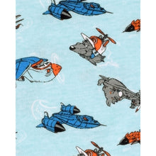 Load image into Gallery viewer, CrayonFlakes Blue Cotton Long Sleeve T-Shirt With Fish Print