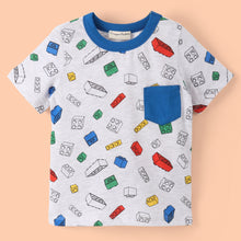 Load image into Gallery viewer, Blocks Printed Half Sleeves Tshirt
