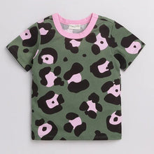 Load image into Gallery viewer, CrayonFlakes Soft and comfortable Animal Print Tshirt - Green