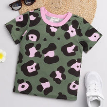 Load image into Gallery viewer, CrayonFlakes Soft and comfortable Animal Print Tshirt - Green