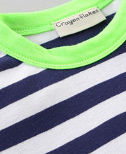 Load image into Gallery viewer, CrayonFlakes Soft and comfortable Striped Printed Tshirt