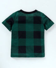 Load image into Gallery viewer, CrayonFlakes Soft and comfortable Checkered Printed Tshirt - Green