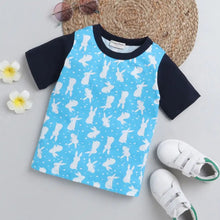 Load image into Gallery viewer, CrayonFlakes Soft and comfortable Bunny Printed Tshirt - Blue