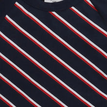 Load image into Gallery viewer, CrayonFlakes Soft and comfortable Striped Printed Tshirt - Navy