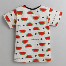 Load image into Gallery viewer, CrayonFlakes Soft and comfortable Watermelon Printed Bow Top