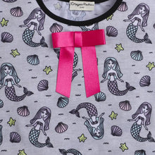 Load image into Gallery viewer, CrayonFlakes Soft and comfortable Mermaid Printed Bow Top