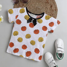 Load image into Gallery viewer, CrayonFlakes Soft and comfortable Floral Printed Bow Top