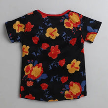 Load image into Gallery viewer, CrayonFlakes Soft and comfortable Floral Printed Top - Black