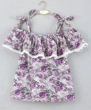 Load image into Gallery viewer, CrayonFlakes Soft and comfortable Strap Cold Shoulder Floral Printed Top