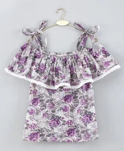 Load image into Gallery viewer, CrayonFlakes Soft and comfortable Strap Cold Shoulder Floral Printed Top