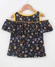 Load image into Gallery viewer, CrayonFlakes Soft and comfortable Cold Shoulder Frock Style Floral Printed Top