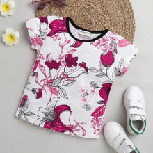 Load image into Gallery viewer, CrayonFlakes Soft and comfortable Floral Printed Top - Offwhite