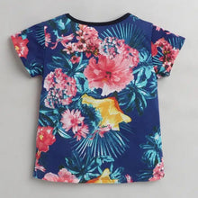 Load image into Gallery viewer, CrayonFlakes Soft and comfortable Floral Printed Top - Blue
