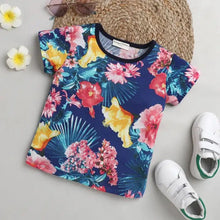 Load image into Gallery viewer, CrayonFlakes Soft and comfortable Floral Printed Top - Blue