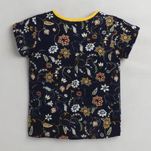 Load image into Gallery viewer, CrayonFlakes Soft and comfortable Floral Printed Top - Navy