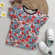 Load image into Gallery viewer, CrayonFlakes Soft and comfortable Floral Printed Top - Offwhite