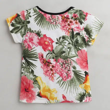 Load image into Gallery viewer, CrayonFlakes Soft and comfortable Floral Printed Top - Offwhite