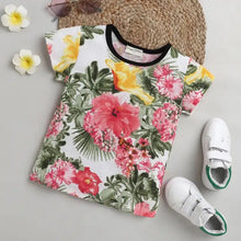 Load image into Gallery viewer, CrayonFlakes Soft and comfortable Floral Printed Top - Offwhite