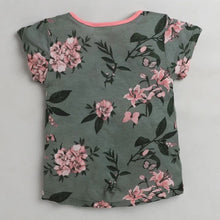 Load image into Gallery viewer, CrayonFlakes Soft and comfortable Floral Printed Top - Green