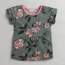 Load image into Gallery viewer, CrayonFlakes Soft and comfortable Floral Printed Top - Green