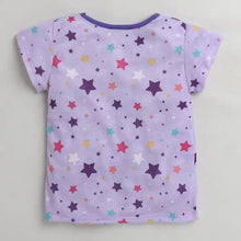 Load image into Gallery viewer, CrayonFlakes Soft and comfortable Stars Printed Top - Purple