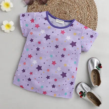 Load image into Gallery viewer, CrayonFlakes Soft and comfortable Stars Printed Top - Purple
