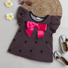 Load image into Gallery viewer, CrayonFlakes Soft and comfortable Polka Printed Top - Brown