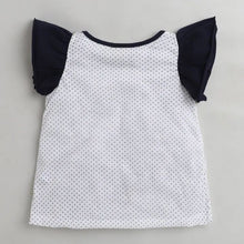 Load image into Gallery viewer, CrayonFlakes Soft and comfortable Polka with Sleeves Frill Top