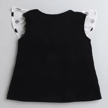 Load image into Gallery viewer, CrayonFlakes Soft and comfortable Solid with Front Frill Top - Black
