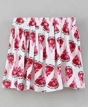 Load image into Gallery viewer, CrayonFlakes Soft and comfortable Watermelon Printed Skirt - Offwhite