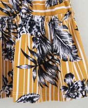 Load image into Gallery viewer, CrayonFlakes Soft and comfortable Striped Floral Printed Skirt
