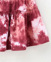 Load image into Gallery viewer, CrayonFlakes Soft and comfortable Tie and Dye Printed Skirt - Maroon