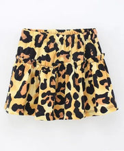 Load image into Gallery viewer, CrayonFlakes Soft and comfortable Animal Print Skirt - Yellow