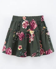 Load image into Gallery viewer, CrayonFlakes Soft and comfortable Floral Printed Skirt - Green