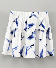 Load image into Gallery viewer, CrayonFlakes Soft and comfortable Birds Printed Skirt - Offwhite