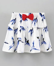 Load image into Gallery viewer, CrayonFlakes Soft and comfortable Birds Printed Skirt - Offwhite