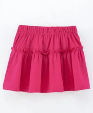 Load image into Gallery viewer, CrayonFlakes Soft and comfortable Solid Frilled Skirt - Magenta